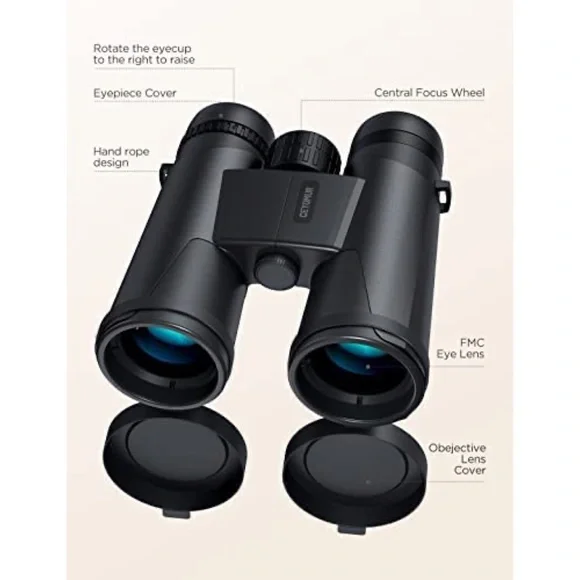 10x42 HD Compact Binoculars with Large View Clear Low Light Vision Waterproof - Picture 2 of 6